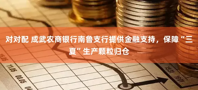 对对配 成武农商银行南鲁支行提供金融支持，保障“三夏”生产颗粒归仓